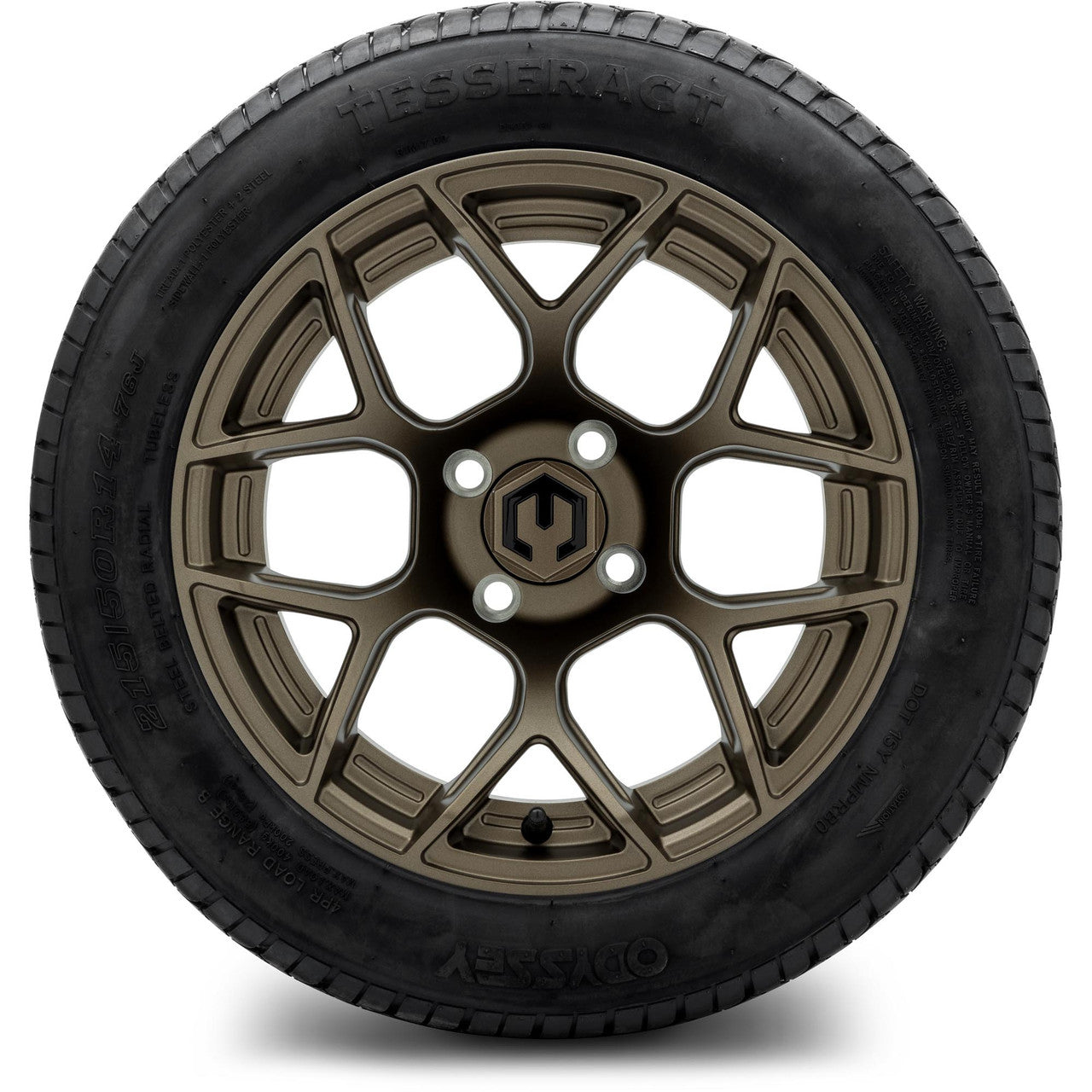 MODZ® 14" Renegade Matte Bronze Wheels & Street Tires Combo (Odyssey Tesseract Steel Belted Radial 215/35-14)