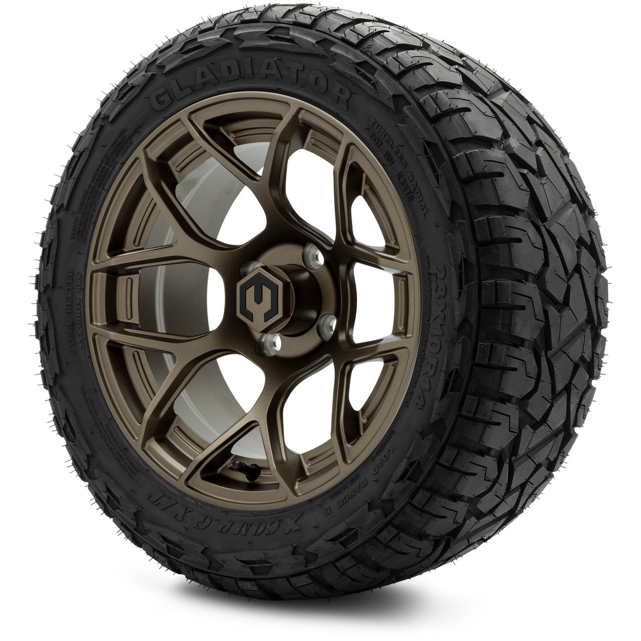 MODZ® 14" Renegade Matte Bronze Wheels & Off-Road Tires Combo (Xcomp Gladiator 23-10-14 Radial)