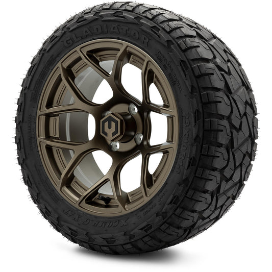 MODZ® 14" Renegade Matte Bronze Wheels & Off-Road Tires Combo (Xcomp Gladiator 23-10-14 Radial)