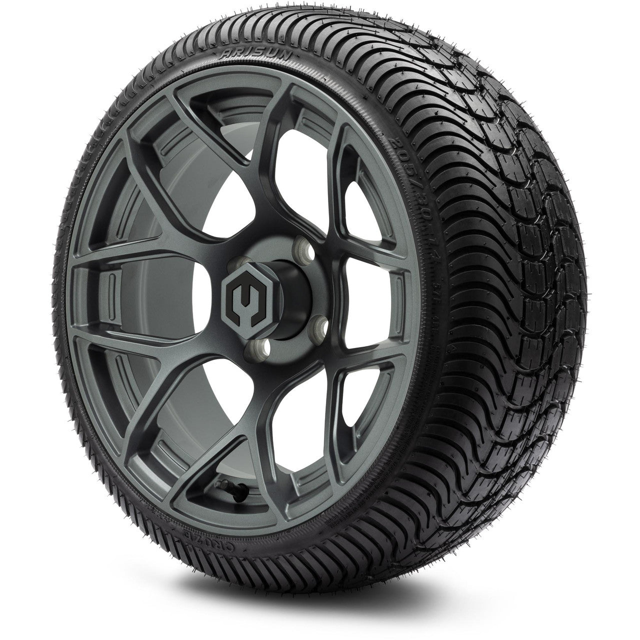MODZ® 14" Renegade Gunmetal Wheels & Street Tires Combo (MODZ Street Fox Radial 205/40-14)