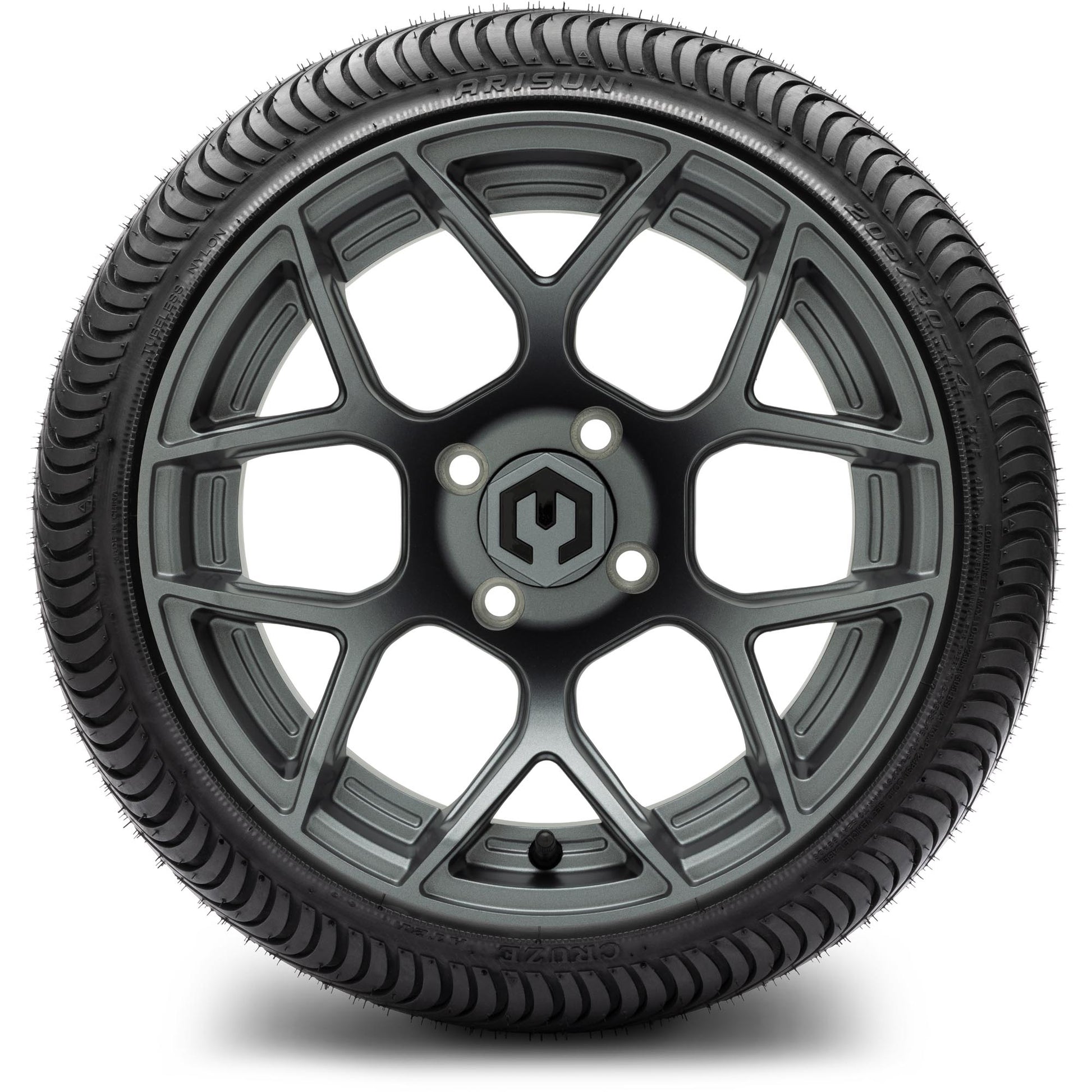 MODZ® 14" Renegade Gunmetal Wheels & Street Tires Combo (Arisun X-Sport 205/30-14)
