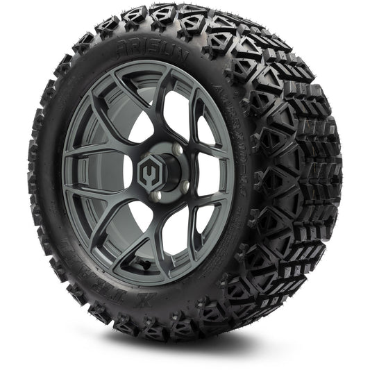 MODZ® 14" Renegade Gunmetal Wheels & Off-Road Tires Combo (Arisun X-Trail All-Terrain 23x10-14)