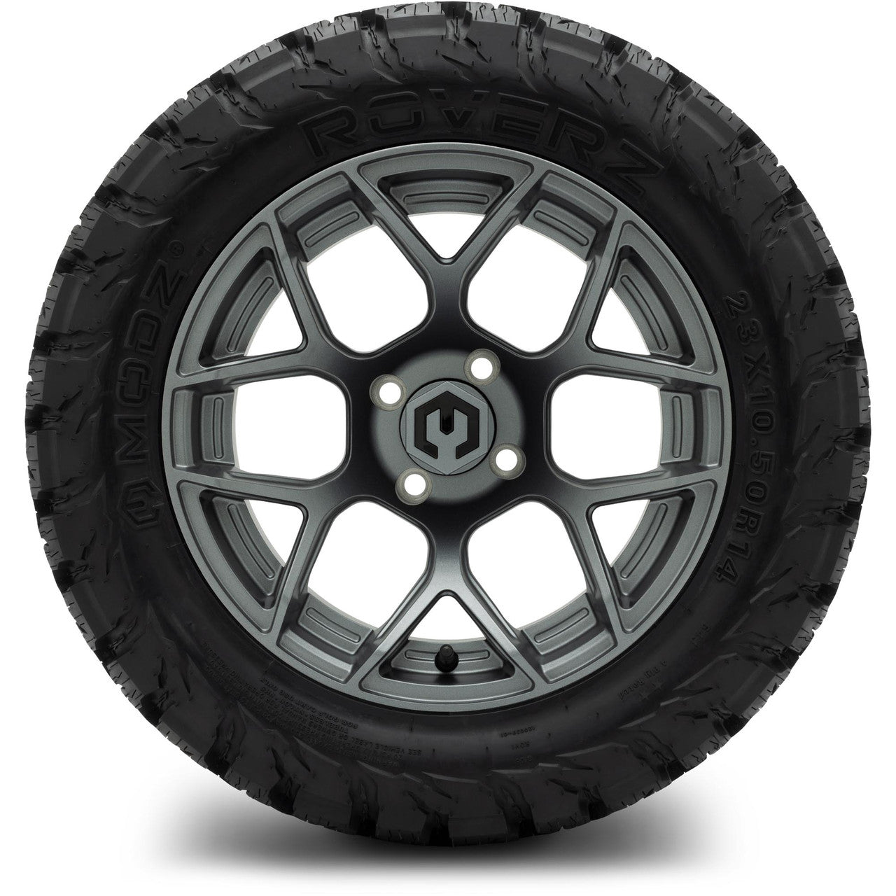 MODZ® 14" Renegade Gunmetal Wheels & Off-Road Tires Combo (Arisun X-Armory All-Terrain 23x10-14 Radial)