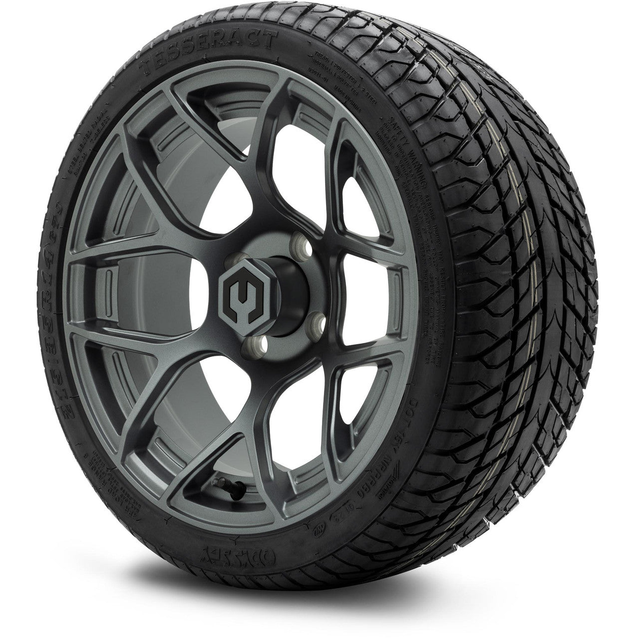 MODZ® 14" Renegade Gunmetal Wheels & Street Tires Combo (MODZ Street Fox Radial 23x10-14)