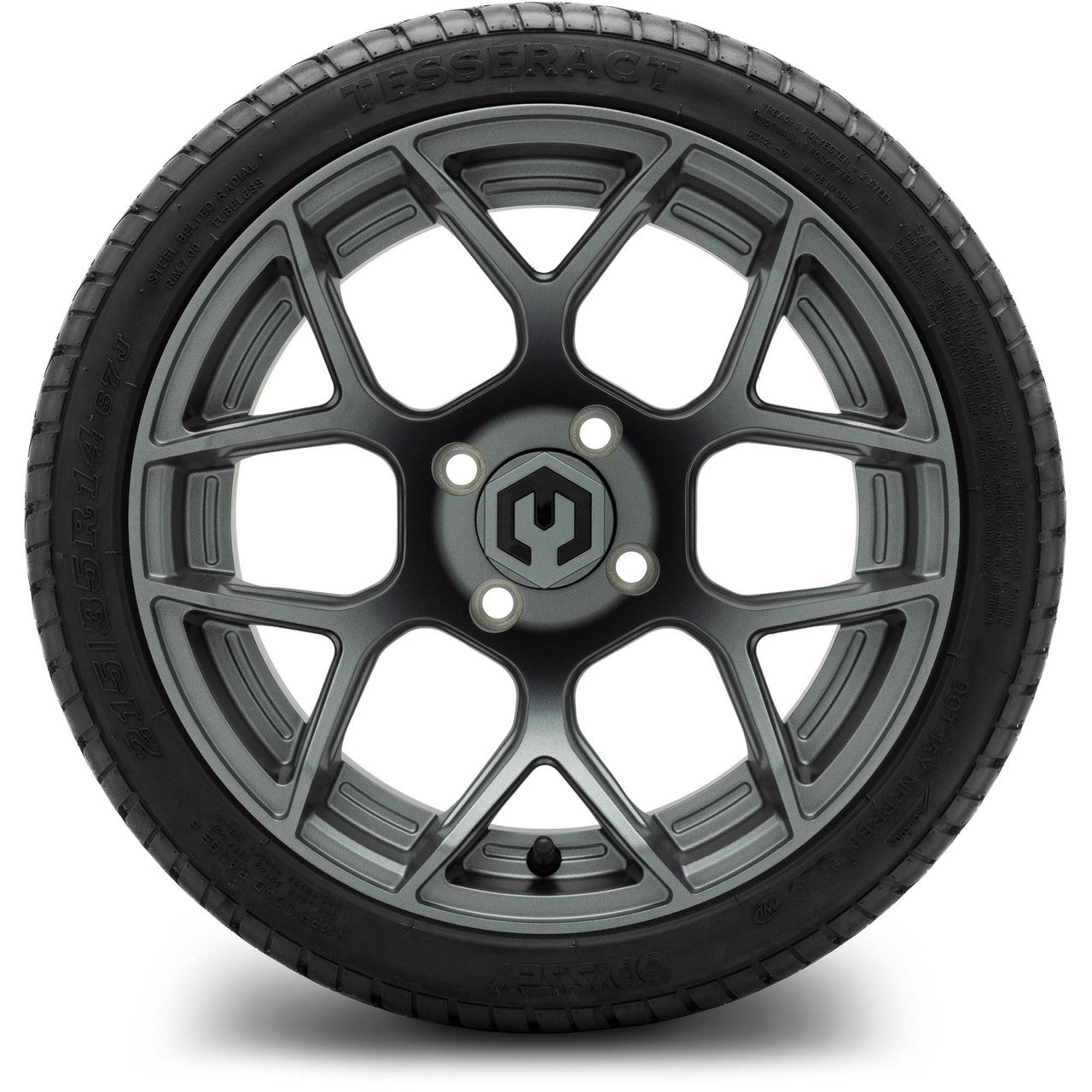 MODZ® 14" Renegade Gunmetal Wheels & Street Tires Combo (MODZ Street Fox Radial 205/40-14)