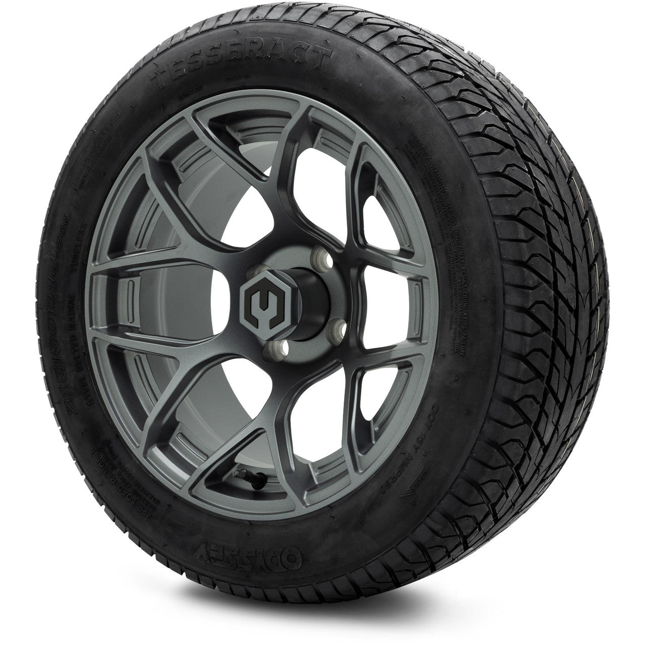 MODZ® 14" Renegade Gunmetal Wheels & Street Tires Combo (MODZ Street Fox Radial 205/40-14)
