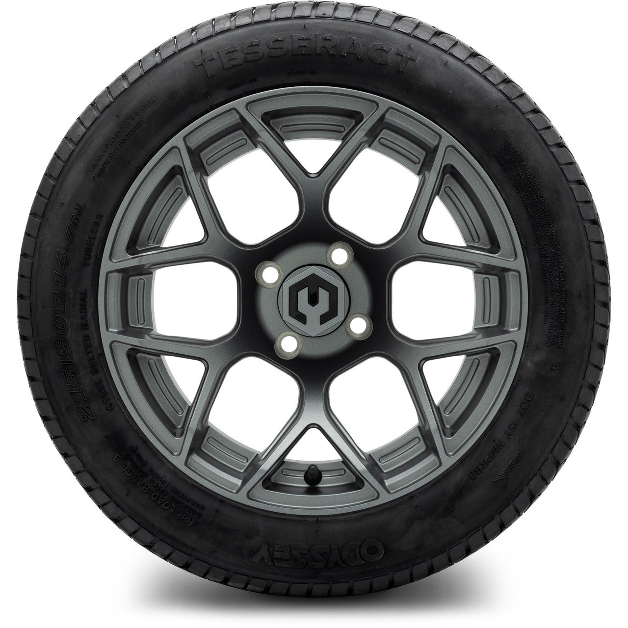 MODZ® 14" Renegade Gunmetal Wheels & Street Tires Combo (MODZ Street Fox Radial 23x10-14)