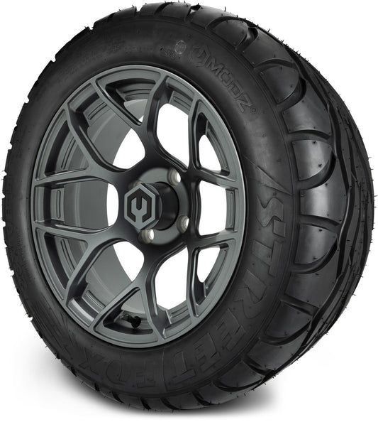 MODZ® 14" Renegade Gunmetal Wheels & Street Tires Combo (MODZ Street Fox Radial 23x10-14)