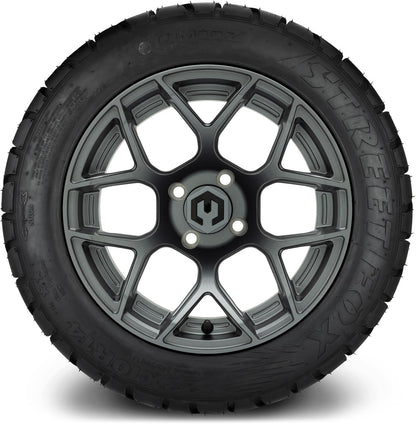 MODZ® 14" Renegade Gunmetal Wheels & Street Tires Combo (Arisun Cruze 205/30-14)