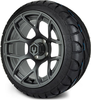 MODZ® 14" Renegade Gunmetal Wheels & Street Tires Combo (MODZ Street Fox Radial 205/40-14)