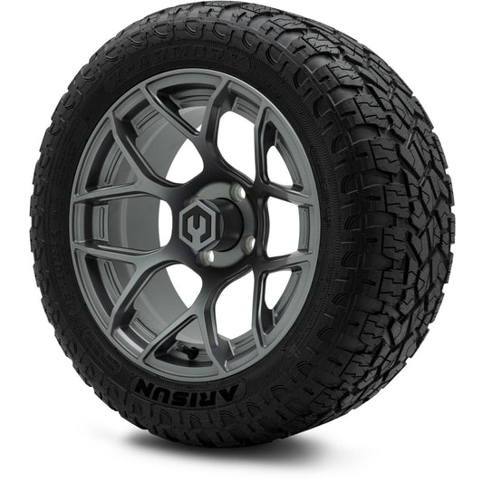 MODZ® 14" Renegade Gunmetal Wheels & Off-Road Tires Combo (Arisun X-Armory All-Terrain 23x10-14 Radial)