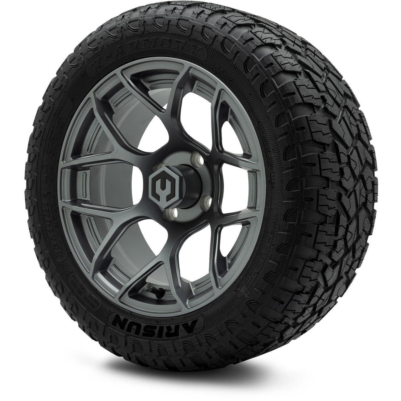 MODZ® 14" Renegade Gunmetal Wheels & Off-Road Tires Combo (Arisun X-Trail All-Terrain 23x10-14)
