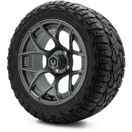 MODZ® 14" Renegade Gunmetal Wheels & Off-Road Tires Combo (Xcomp Gladiator 23-10-14 Radial)