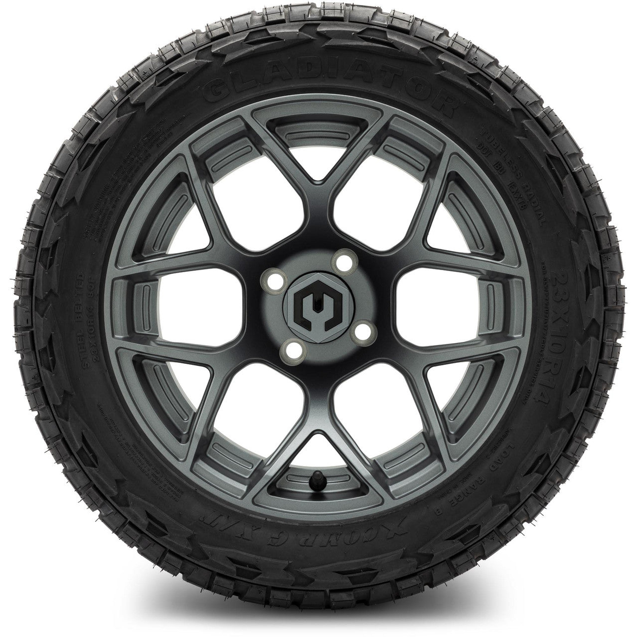 MODZ® 14" Renegade Gunmetal Wheels & Off-Road Tires Combo (Arisun X-Armory All-Terrain 23x10-14 Radial)
