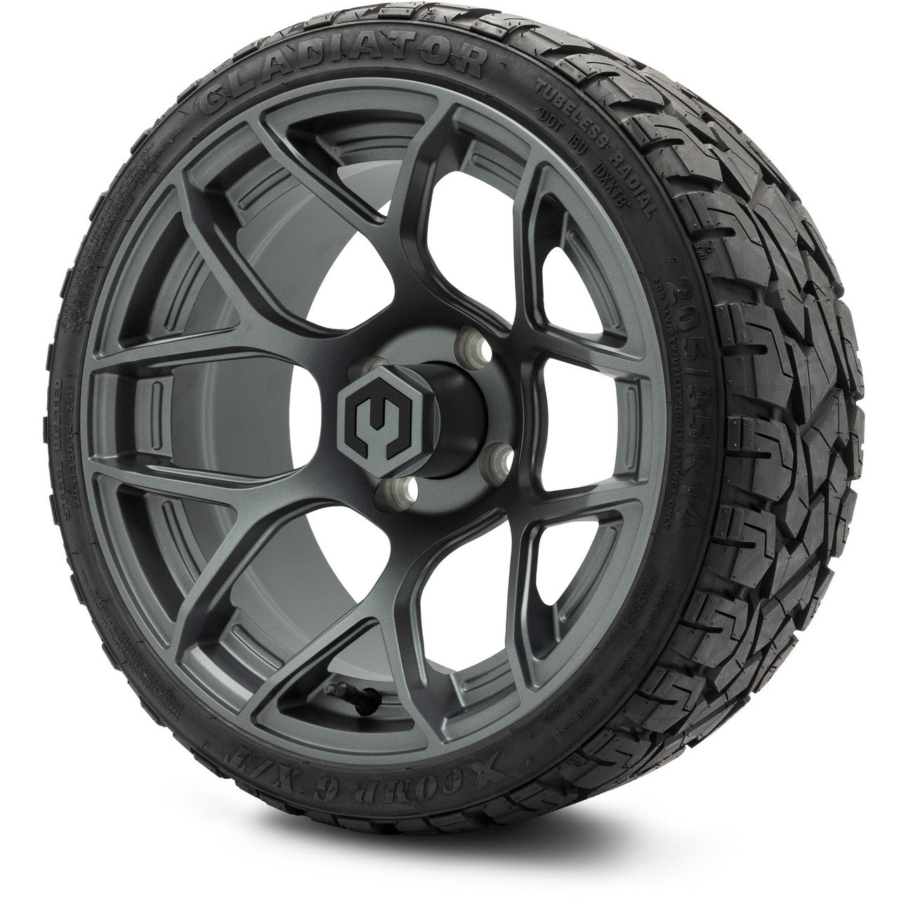 MODZ® 14" Renegade Gunmetal Wheels & Off-Road Tires Combo (Arisun X-Armory All-Terrain 23x10-14 Radial)