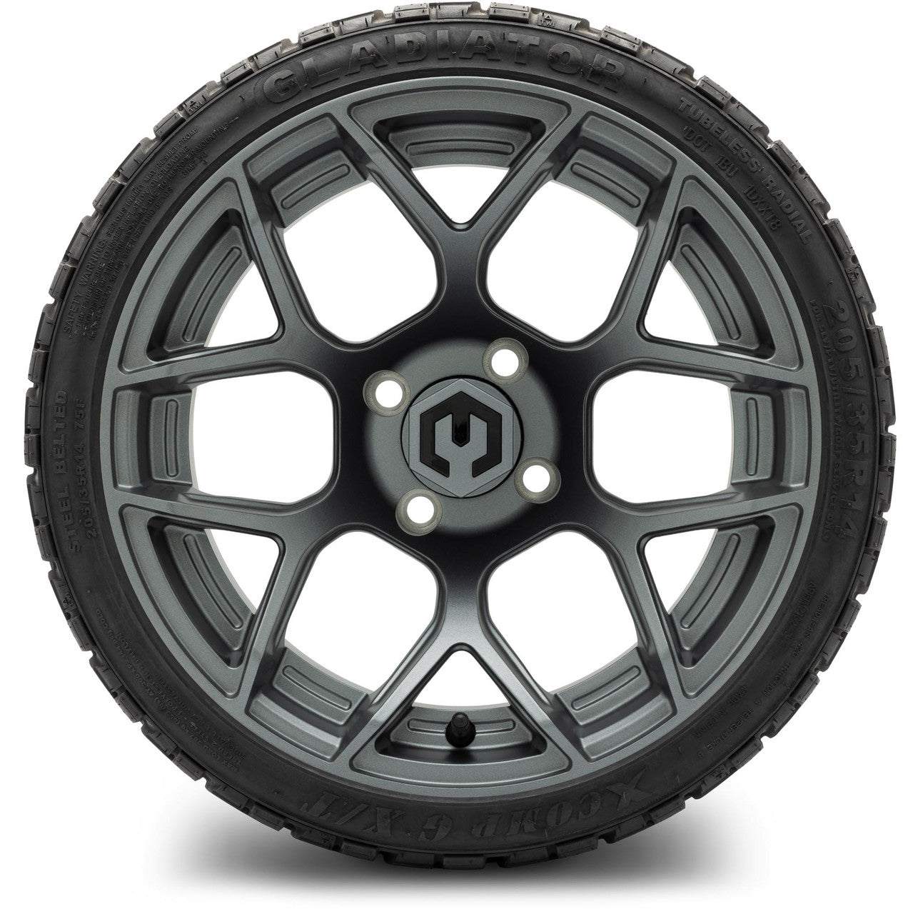 MODZ® 14" Renegade Gunmetal Wheels & Off-Road Tires Combo (Arisun X-Armory All-Terrain 23x10-14 Radial)