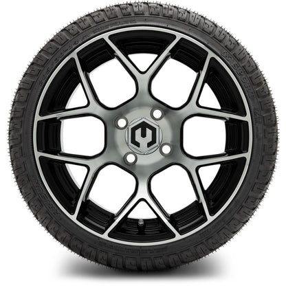 MODZ® 14" Renegade Machined Black Wheels & Street Tires Combo (MODZ Street Fox Radial 23x10-14)