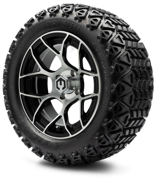 MODZ® 14" Renegade Machined Black Wheels & Off-Road Tires Combo (Arisun X-Trail All-Terrain 23x10-14)