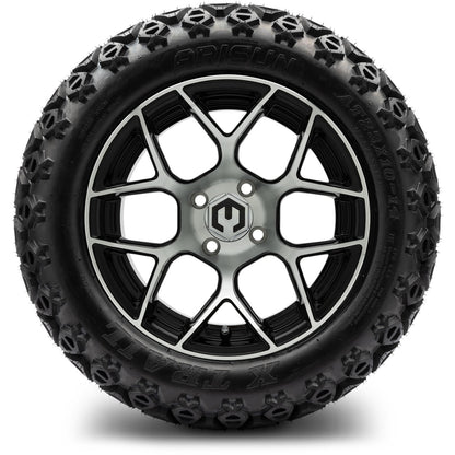 MODZ® 14" Renegade Machined Black Wheels & Off-Road Tires Combo (Arisun X-Trail All-Terrain 23x10-14)