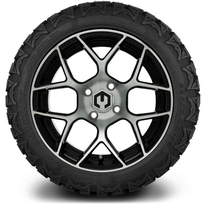 MODZ® 14" Renegade Machined Black Wheels & Off-Road Tires Combo (Xcomp Gladiator 23-10-14 Radial)