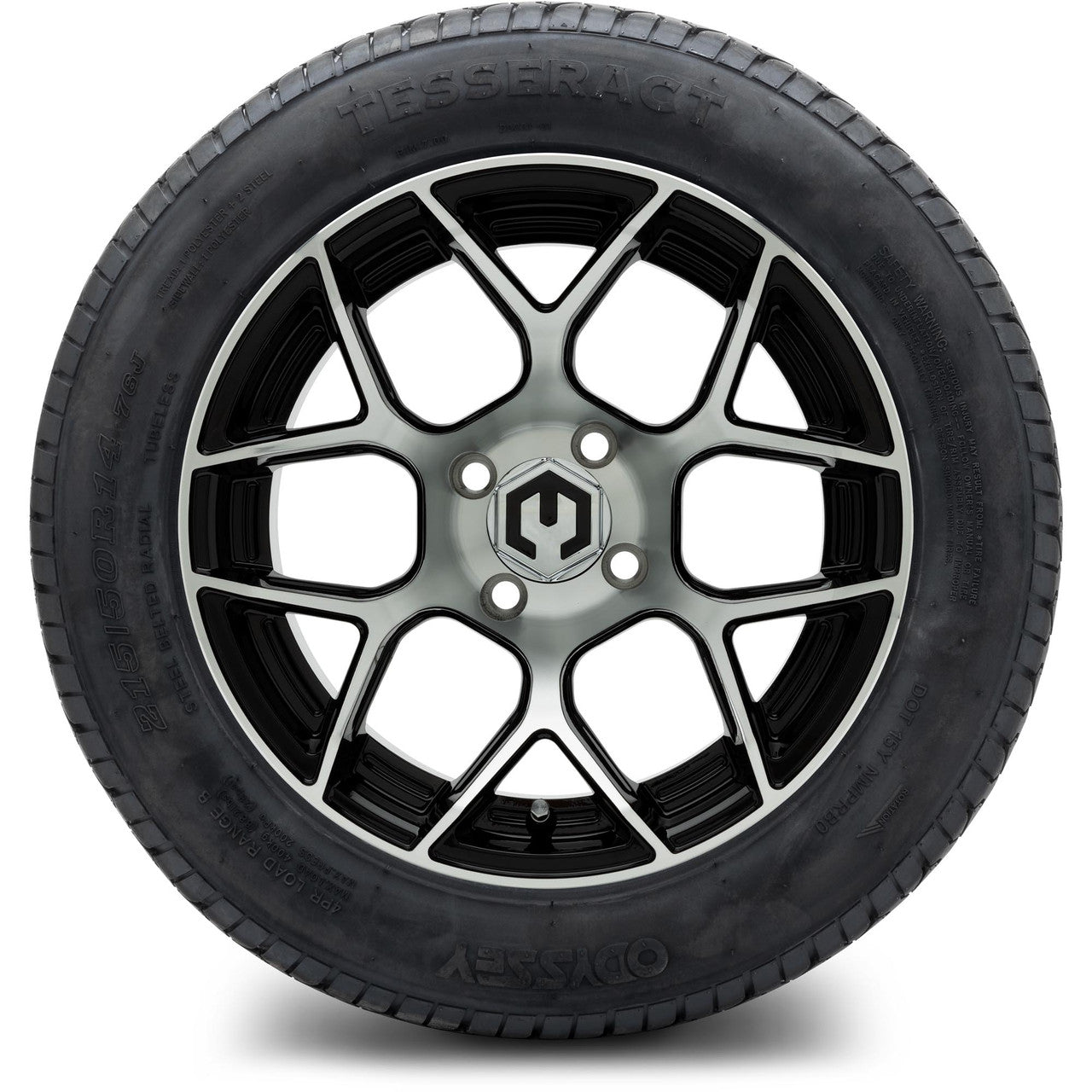 MODZ® 14" Renegade Machined Black Wheels & Street Tires Combo (Arisun Cruze 205/30-14)