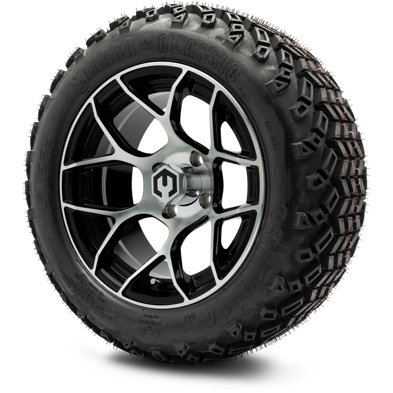 MODZ® 14" Renegade Machined Black Wheels & Off-Road Tires Combo (Arisun X-Trail All-Terrain 23x10-14)