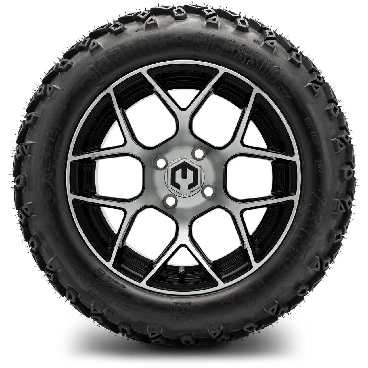 MODZ® 14" Renegade Machined Black Wheels & Off-Road Tires Combo (Xcomp Gladiator 23-10-14 Radial)