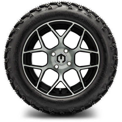 MODZ® 14" Renegade Machined Black Wheels & Off-Road Tires Combo (Xcomp Gladiator 23-10-14 Radial)