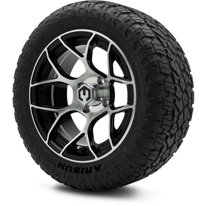 MODZ® 14" Renegade Machined Black Wheels & Off-Road Tires Combo (Arisun X-Armory All-Terrain 23x10-14 Radial)