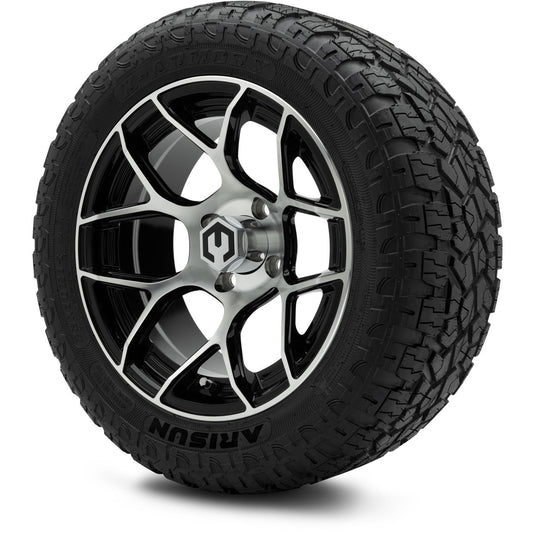 MODZ® 14" Renegade Machined Black Wheels & Off-Road Tires Combo (Arisun X-Armory All-Terrain 23x10-14 Radial)
