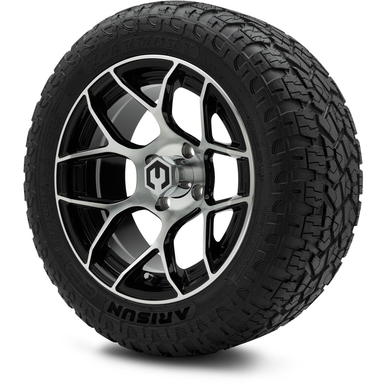 MODZ® 14" Renegade Machined Black Wheels & Off-Road Tires Combo (Xcomp Gladiator 23-10-14 Radial)