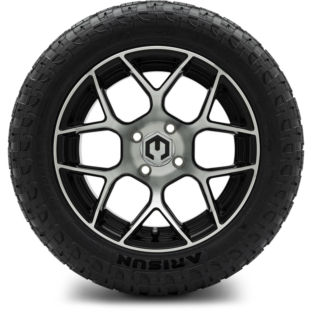 MODZ® 14" Renegade Machined Black Wheels & Off-Road Tires Combo (Xcomp Gladiator 23-10-14 Radial)