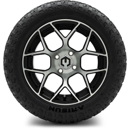 MODZ® 14" Renegade Machined Black Wheels & Off-Road Tires Combo (Xcomp Gladiator 23-10-14 Radial)