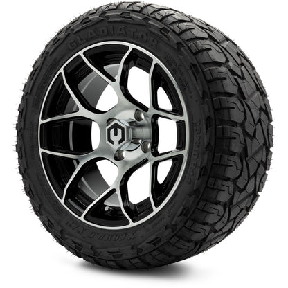 MODZ® 14" Renegade Machined Black Wheels & Off-Road Tires Combo (Xcomp Gladiator 23-10-14 Radial)