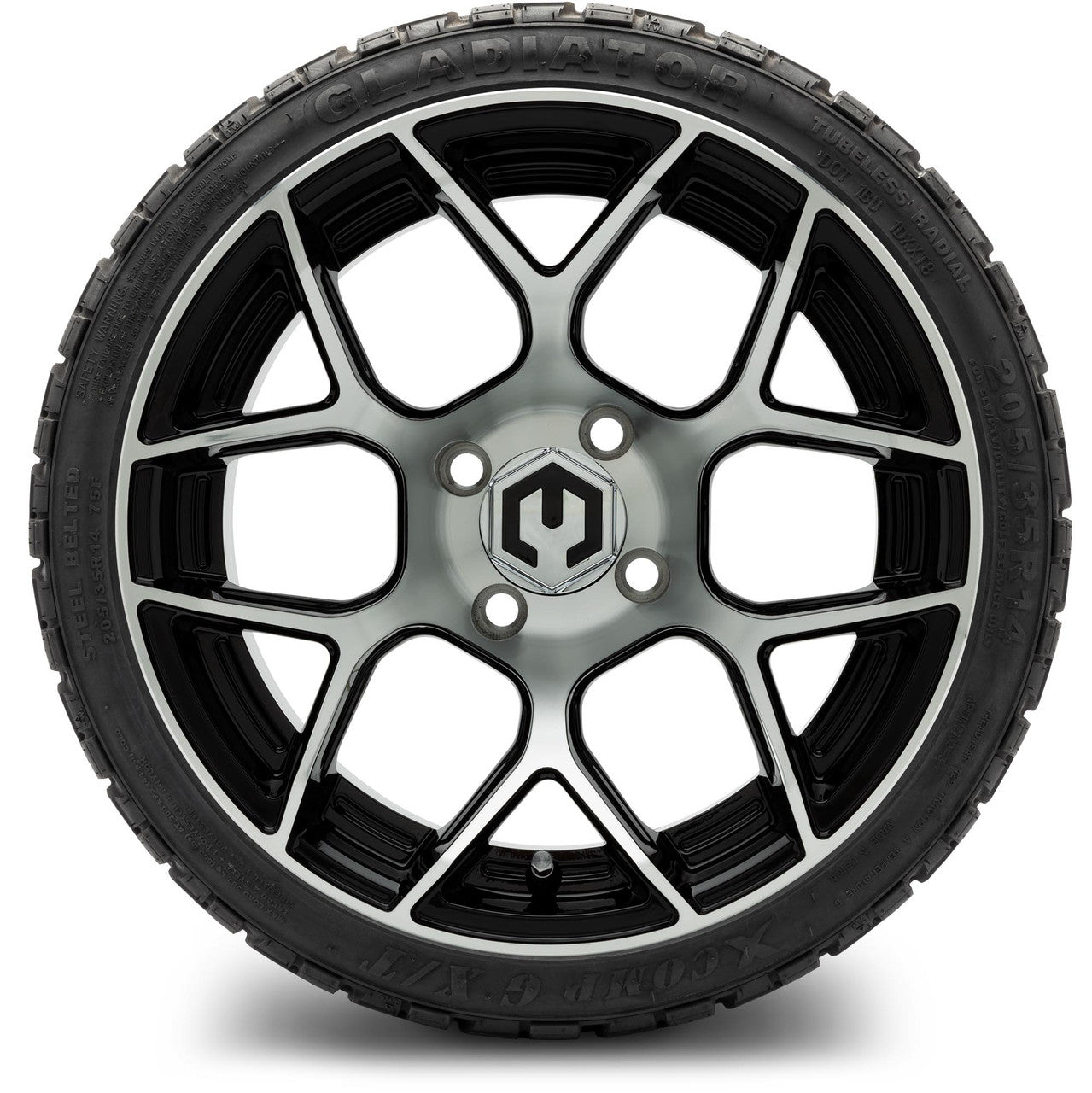 MODZ® 14" Renegade Machined Black Wheels & Off-Road Tires Combo (Arisun X-Armory All-Terrain 23x10-14 Radial)