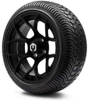 MODZ® 14" Renegade Matte Black Wheels & Street Tires Combo (Arisun Cruze 205/30-14)
