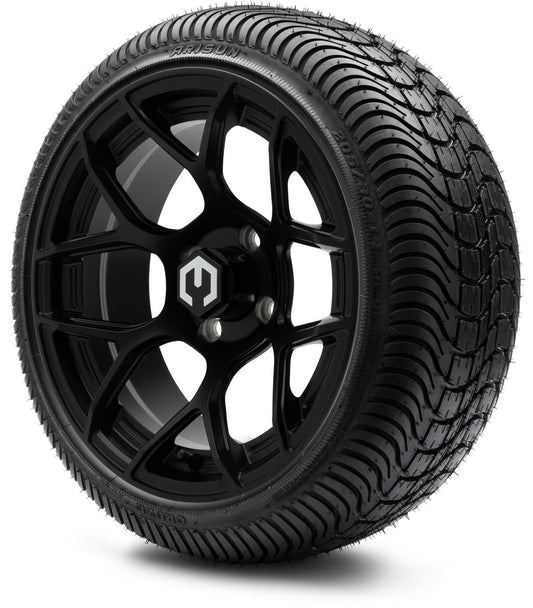 MODZ® 14" Renegade Matte Black Wheels & Street Tires Combo (Arisun Cruze 205/30-14)