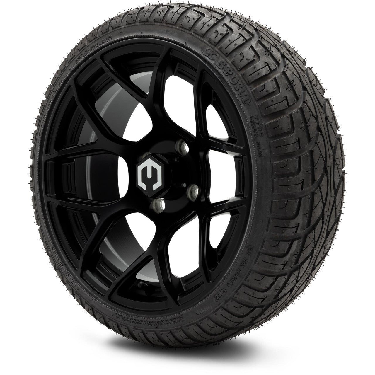 MODZ® 14" Renegade Matte Black Wheels & Street Tires Combo (Arisun Cruze 205/30-14)