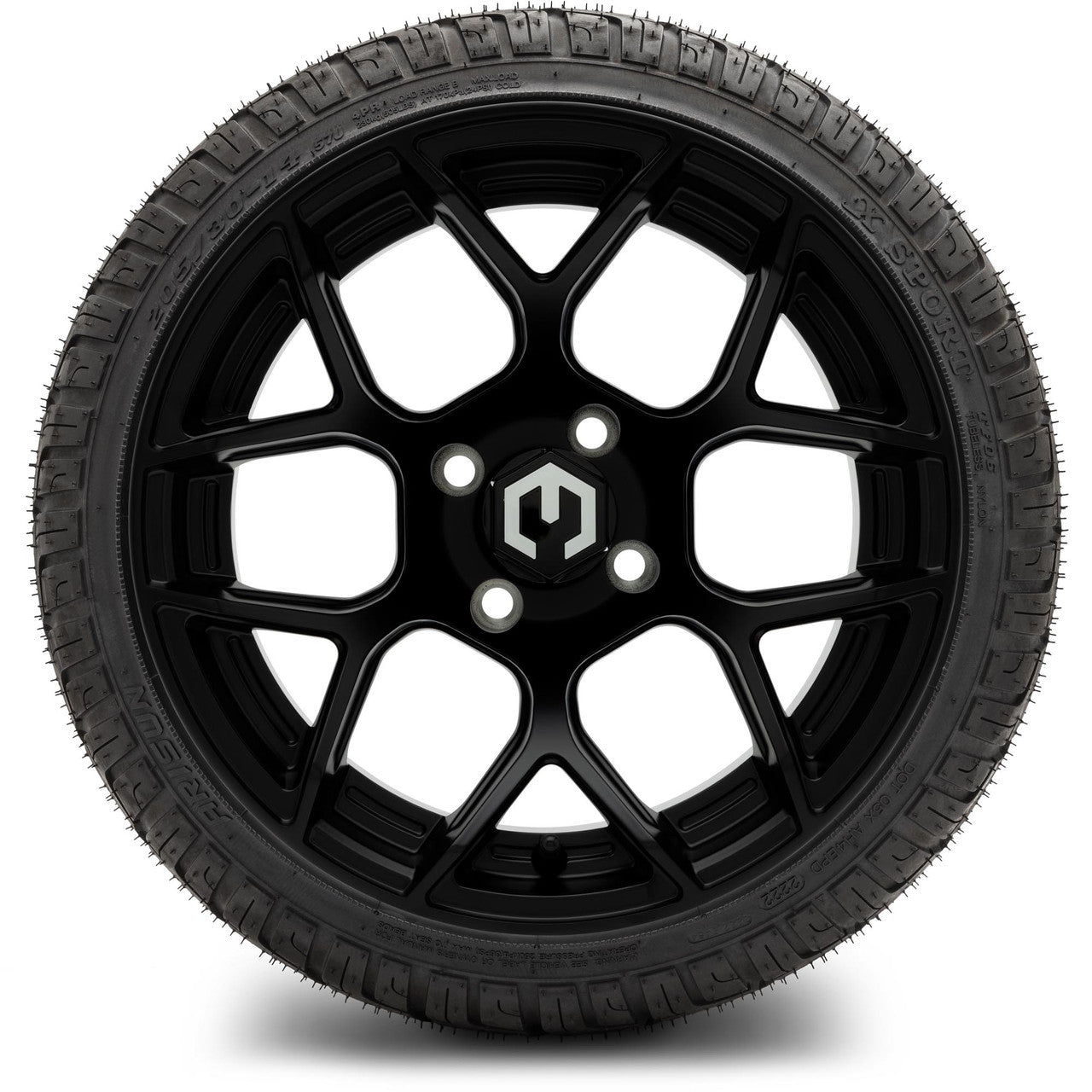 MODZ® 14" Renegade Matte Black Wheels & Street Tires Combo (MODZ Street Fox Radial 23x10-14)