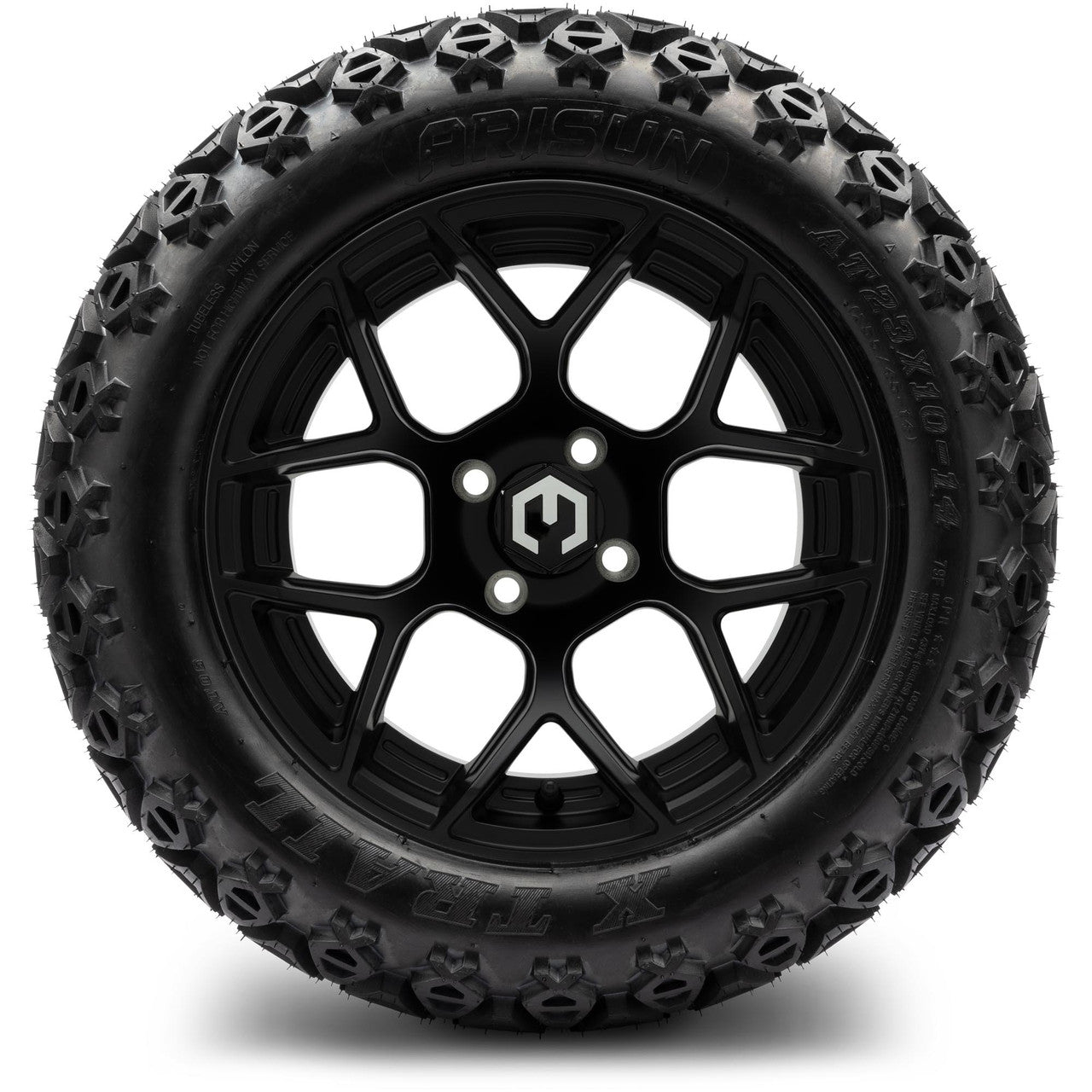 MODZ® 14" Renegade Matte Black Wheels & Off-Road Tires Combo (Arisun X-Armory All-Terrain 23x10-14 Radial)