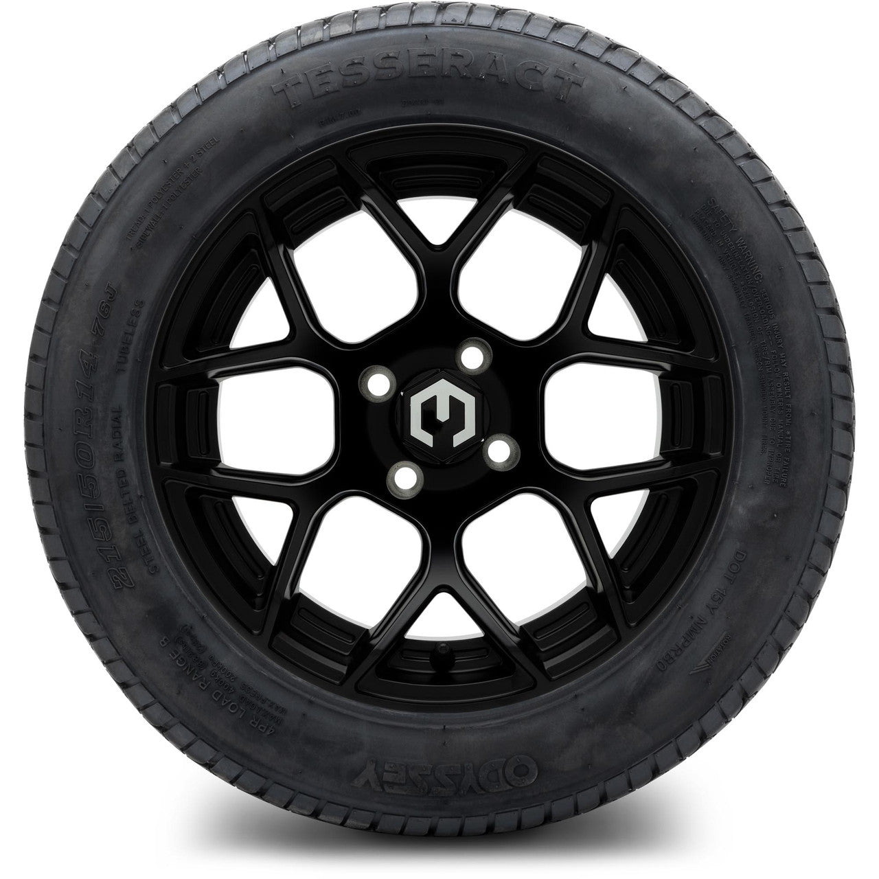 MODZ® 14" Renegade Matte Black Wheels & Street Tires Combo (MODZ Street Fox Radial 205/40-14)