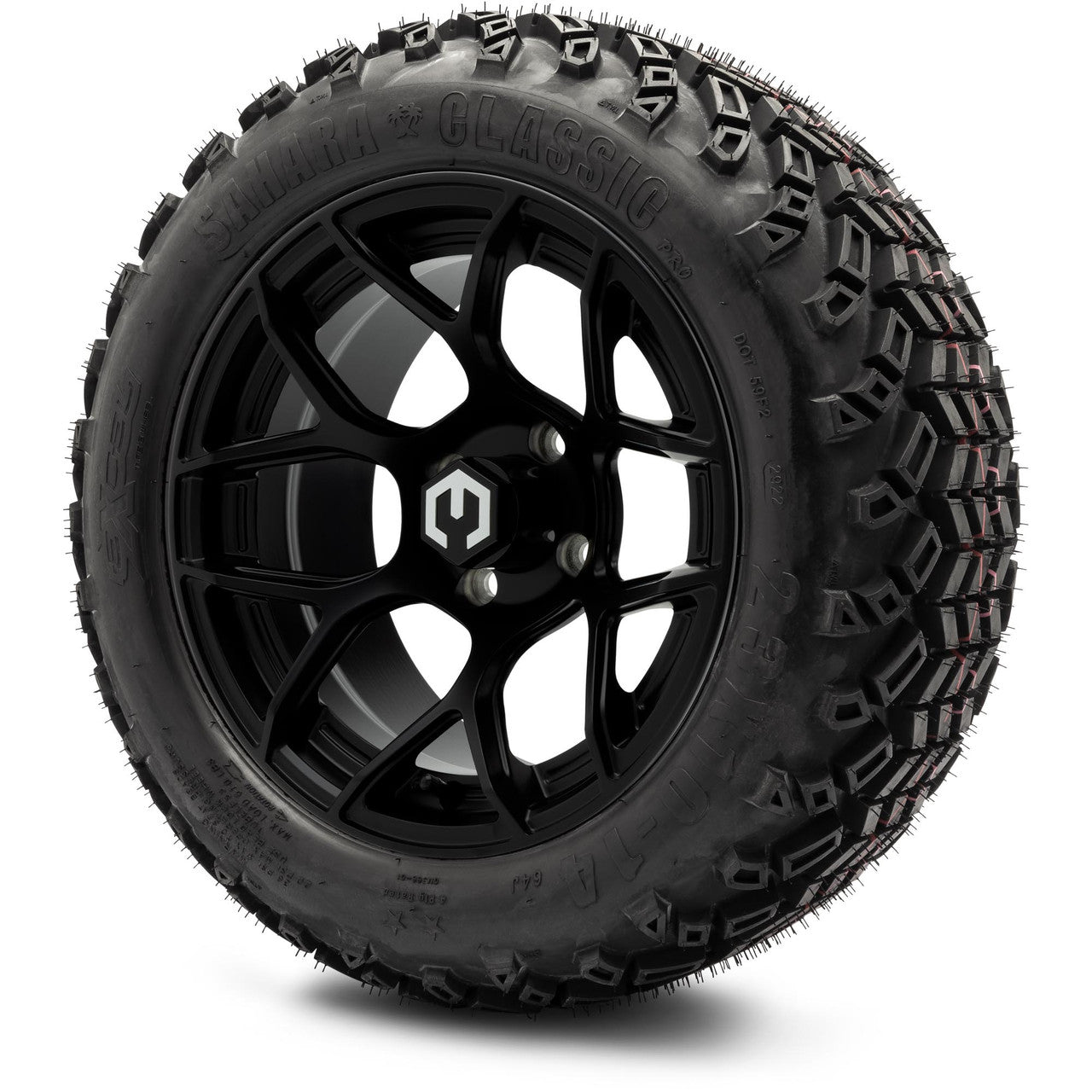 MODZ® 14" Renegade Matte Black Wheels & Off-Road Tires Combo (Xcomp Gladiator 23-10-14 Radial)
