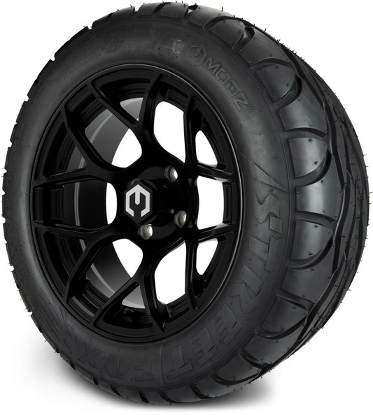 MODZ® 14" Renegade Matte Black Wheels & Street Tires Combo (MODZ Street Fox Radial 23x10-14)