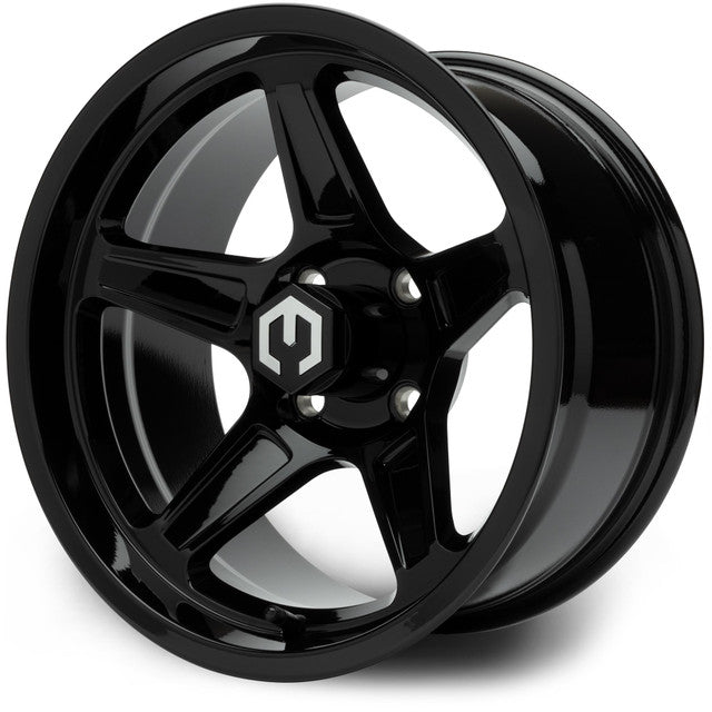 MODZ® 14" Drift Glossy Black Wheels & Street Tires Combo (Arisun Cruze 205/30-14)