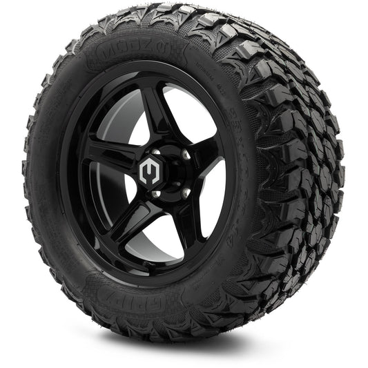 MODZ® 14" Drift Glossy Black Wheels & Off-Road Tires Combo (MODZ Gripz 23x10-14)