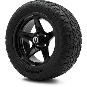 MODZ® 14" Drift Glossy Black Wheels & Off-Road Tires Combo (Arisun X-Armory All-Terrain 23x10-14 Radial)
