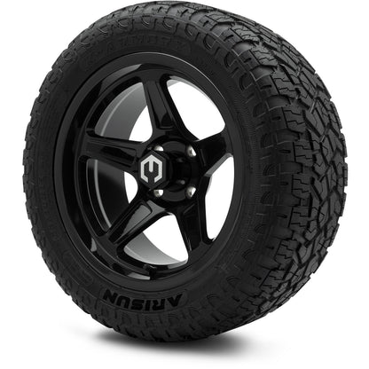 MODZ® 14" Drift Glossy Black Wheels & Off-Road Tires Combo (Xcomp Gladiator 23-10-14 Radial)