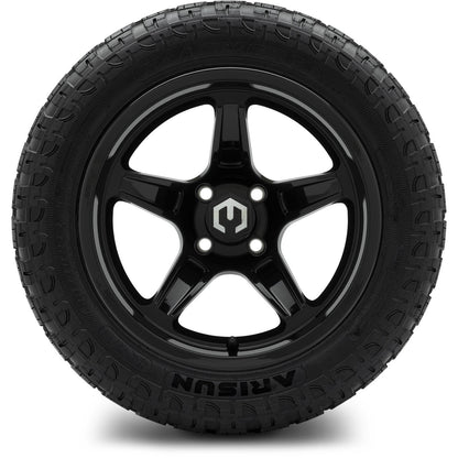 MODZ® 14" Drift Glossy Black Wheels & Off-Road Tires Combo (Xcomp Gladiator 23-10-14 Radial)