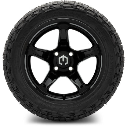 MODZ® 14" Drift Glossy Black Wheels & Off-Road Tires Combo (Xcomp Gladiator 23-10-14 Radial)