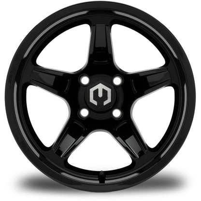 MODZ® 14" Drift Glossy Black Wheels & Street Tires Combo (Arisun X-Sport 205/30-14)